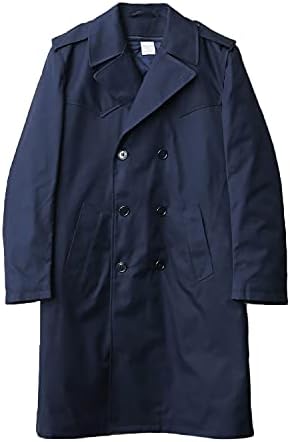 Amazon.co.jp: Real Dead Stock Italian Army Trench Coat Navy with 