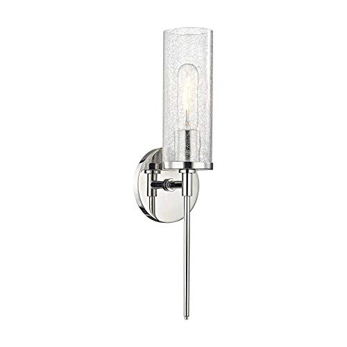 Exclusive Discount 90% Price Mitzi H220101-PN Olivia - One Light Wall Sconce, Polished Nickel Finish with Clear Crackle Glass