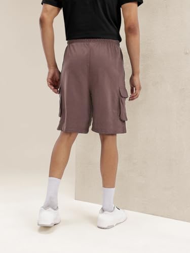 Image of Pinkmint Cargo Shorts for Men Pack of 2 Cotton Lycra Training Gym Shorts for Men Casual Workout Lightweight Summer Shorts with Dual Side Pockets Half Pant for Running, Gym, Walking, Travel