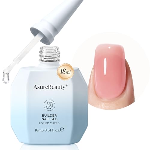 Image of AzureBeauty Jelly Peach Builder Gel for Nails 18ml 7-in-1 UV Strengthener