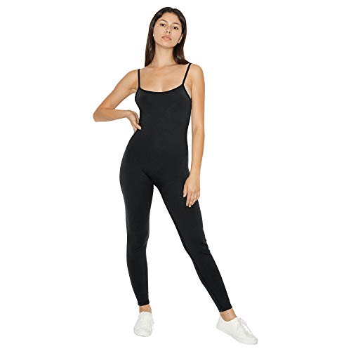 American Apparel Women's Forward Spaghetti Strap Strappy Catsuit, Black, X-Large