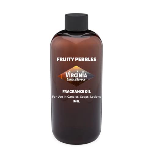 Fruitie Pebbles Fragrance Oil (Our Version of The Brand Name) (16 oz Bottle) for Candle Making Soap Making Tart Making Room Sprays Lotions Car Fresheners Slime Bath Bombs Warmers