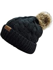 Black Pom Beanie