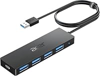 acer USB3.0 ハブ (4-in-1, 5Gbps) 120cm 増設 拡張 4ポート Hub 高速データ転送 延長ケーブル 軽量 コンパクト ノートPC/PS5/PS4/Xbox/Surfaceに対応 USB ハブ テレワーク リモート 在宅勤務 ゲームに最適