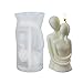 Lifemaison Moule à Bougie en Silicone DIY Bougies Moule 3D en Silicone pour Bougies en Forme de Corps Humain pour Fabrication de Savon, Bougies, Chocolat, décoration de gâteaux(#1，A)
