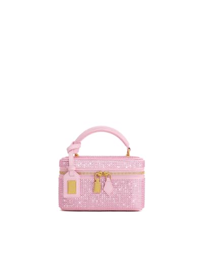 JW PEI Bolsa feminina Cleo com alça superior em forma de caixa, rosa, 3.1 x 7.1 x 4.5 inches