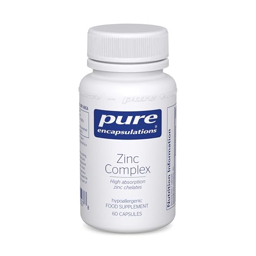 Pure Encapsulations Zinc Complex - Combination for the Immune System Skin Hair and Nails - 60 Vegan Capsules