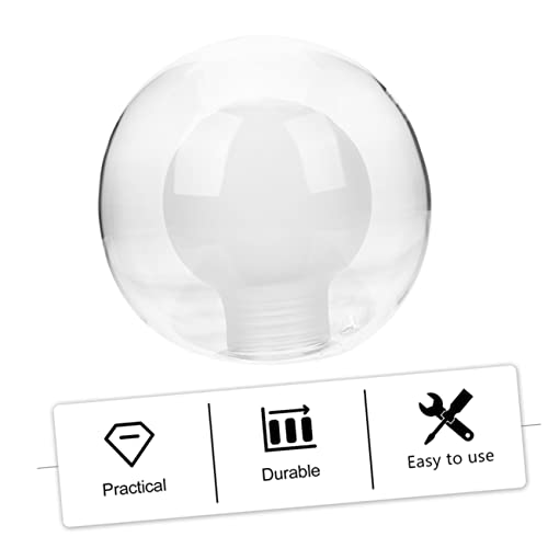Image of Glass Lamp Shade Double Layers 3.14 Inch Clear Globe Replacement for Pendant Light Fixture Suitable for Home Decoration and Light Bulb Protection
