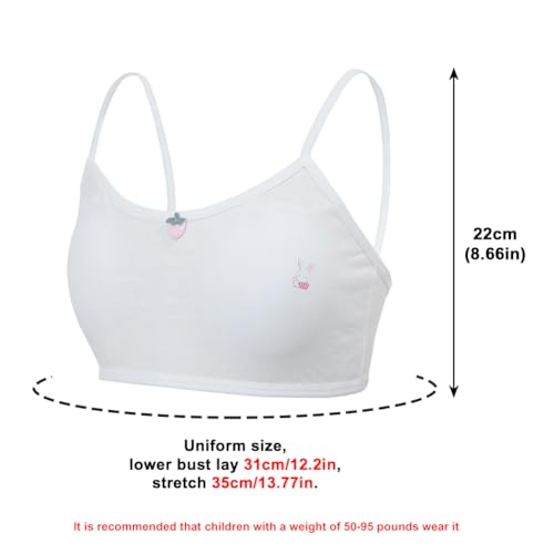 Sport Cami Bras Cotton for Teens Girls, Girl's Training Bra, Comfortable Camisoles with Adjustable Straps, Seamless Adjustable Cotton Cami Bralettes3