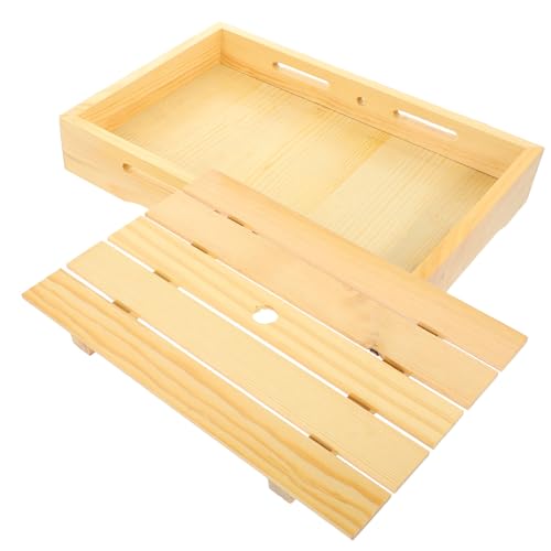 Plato de sushi de madera estilo japonés miniatura 1