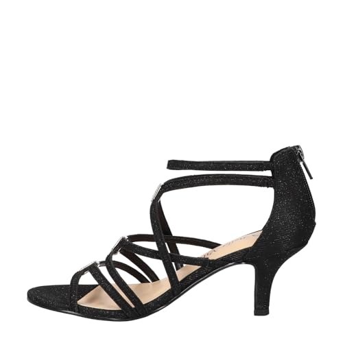 Bella Vita Womens Karlette Glitter Rhinestone Pumps Black 7 Wide (C,D,W)4