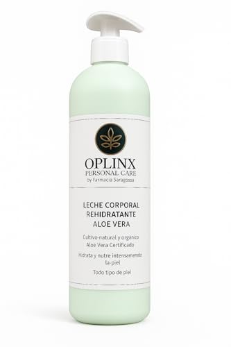 OPLINX Leche Corporal Rehidratante con Aloe Vera Orgánico, Todo Tipo de Piel, Hidratación Intensa, por Farmacia Saragossa