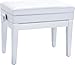 Roland RPB-400WH Banc de Piano Finition Blanc satiné avec Assise Plastique rembourrée-RPB-400WH, Bois, 1