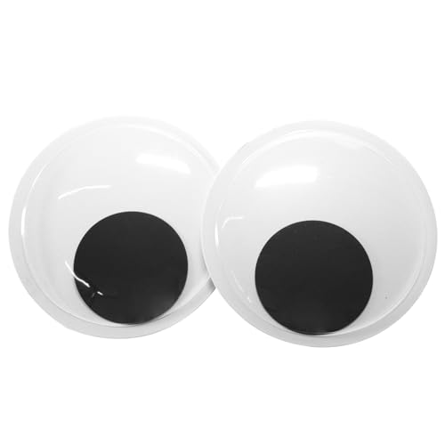 happylain 7.5 inch Giant Googly Wiggle Eyes with Self Adhesive, Large Eyes 2 Pack for Christmas Tree Party Decorations