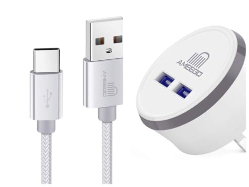 3.1 AMP/3100 mAh Clavija universal dual USB + 3.1AMP/3100mAh Cable USB tipo C rápido de alta vida útil (1 m + 2 m + 3 m) para Samsung Galaxy Tab, Huawei la mayoría de teléfonos nuevos y todos los