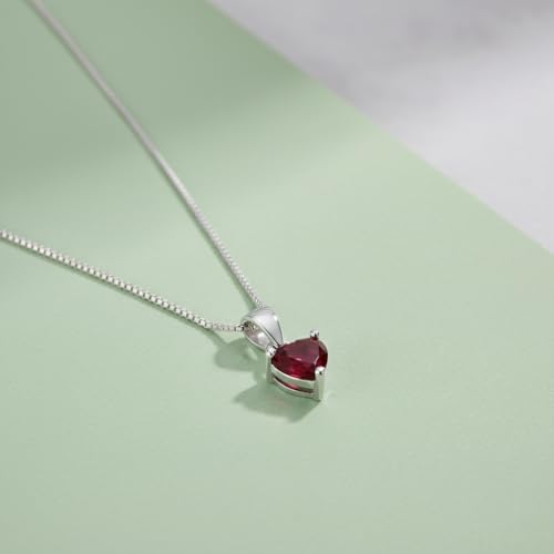 Image of Parnika 925 Sterling Silver Heart Solitaire Zircon Pendant for Women and Girls | Gift for Women n Girls | With Certificate of Authenticity | Pendant Only | Locket|