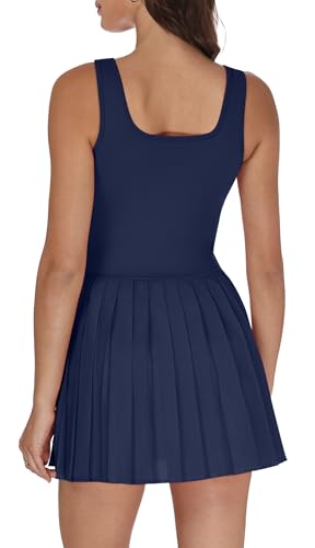 Image of NIASHOT Athletic Dress for Women with Shorts Sleeveless Womens Golf Dress