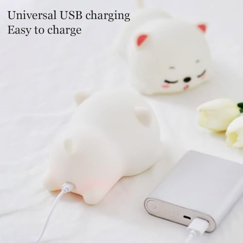 Image of Light Lamp - Night Light for Kids, Girls & Boys | Cute Bedroom Decor for Women | Valentine Special (Cute Cat Lamp)