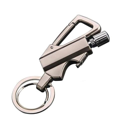 Image of Permanent Metal Lighter, Keychain for Outdoor Use, Emergency Survival Gear with Flint Metal Match, Rechargeable Kerosene Lighter