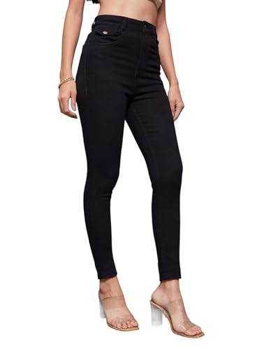 Jean skinny taille haute en denim extensible femme Miss Chase