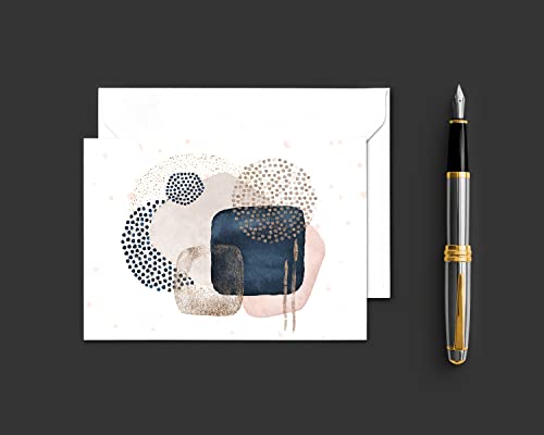 Image of Paper Clever Party Abstract Watercolor Thank You Cards with Envelopes for All Occasions, Wedding, Graduation, Everyday Essentials, Simple Multi Note Set Folded, 20 Pack