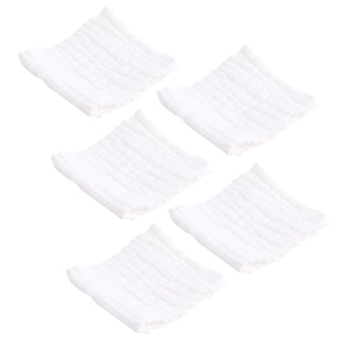 12-Layer Washable Cotton Diapers for Newborns Absorbent Breathable Baby Pads Soft Muslin Cloths for Sensitive Skin 5-Pack - Main Image