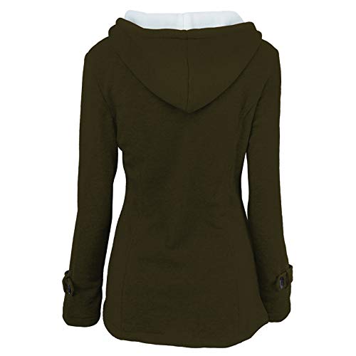 Wkishenl Winter Coat for Women 2025 Sherpa Lined Jacket Horn Button Hooded Jackets Casual Fleece Parkas Plus Size Puffer Down2