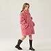 Girls Fleece Jacket Furry Button Down Double Breasted Stand Colar Dress Coat Winter Fashion Warm Soft Peacoat Size 10-12