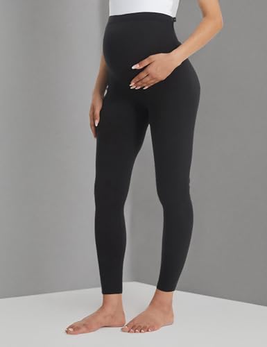 Image of Buttergene Maternity Leggings Buttery-Soft 28'' Maternity Yoga Pants | Silky-soft, Suitable Thickness, Ultimate Comfort, Yoga, Elastic Band, U-shaped Belly, Pregnancy and Postpartum