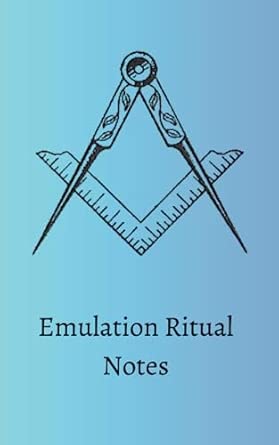 Freemason Emulation Ritual Notebook and Journal. Masonic Gift, Entered ...