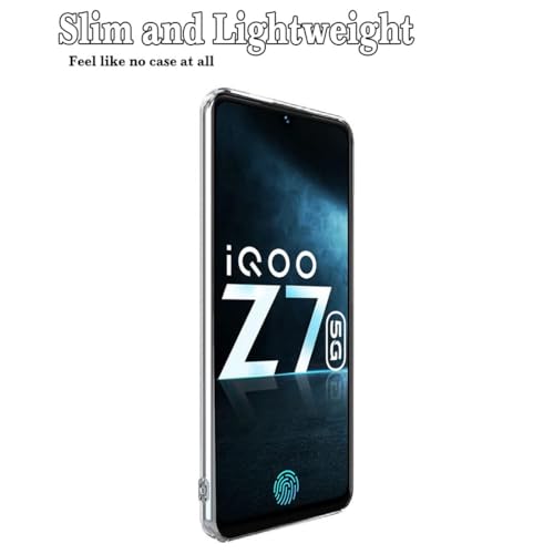 Image of XIVY Crystal Clear Hard Case Cover for iQOO Z7 5G / iQOO Z7s 5G - Ultra Hybrid Transparent Shockproof Back Cover with Anti-Yellow | Camera Protective Case