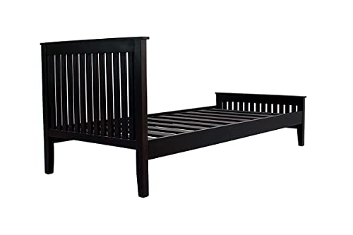 Image of Wudniture Solid Sheesham Wood Single Bed I Sheesham Wood Single Size Bed-Black