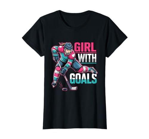 Girl with Goals Hockey Woman T-Shirt