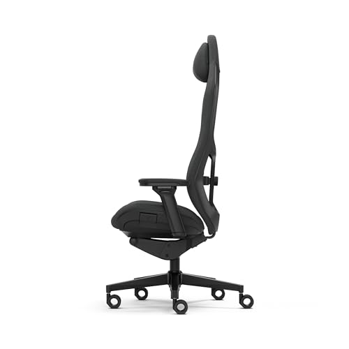 Fractal Design Refine Fabric Dark Gaming Chair - Ergonomic Office Desk Chair Functionality with 4D Adjustable Armrests, High-Back Support, Lumbar Cushion, and Premium Fabric