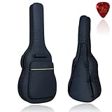 Bag Capa semi-acolchoada impermeável para Violão Clássico proteção com espuma suave, forro resistente, alças tipo mochila alça de mão, bolso frontal nylon 600 reforçado, ideal para shows e transporte