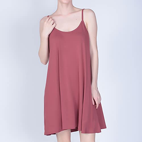 Image of Lu's Chic Women's Nightgown Cami Cotton Sleepwear Plus Size Sleeveless Loungewear