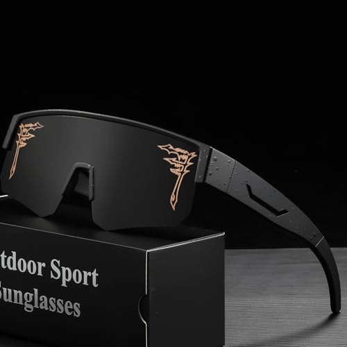 Image of FIXEROS Polarized Fit Over Glasses Sunglasses for Men Women Wrap Around Sports Goggles for Driving Cycling Fishing
