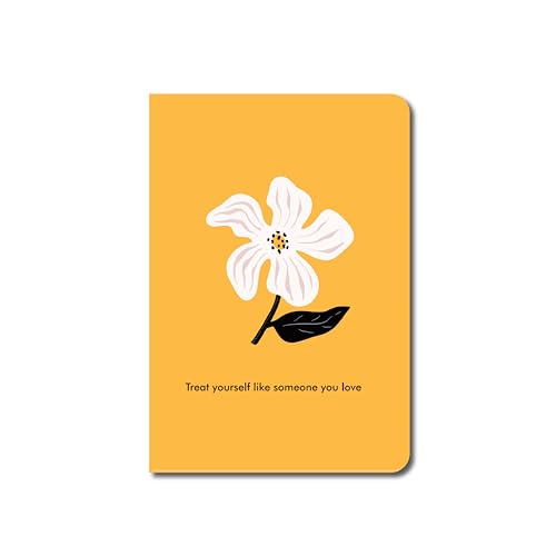 Image of FACTOR NOTES A6 Notebook (Treat Yourself) | Ruled, 160 Pages, 90 GSM Thick Paper | Cute Aesthetic Notebook for Women