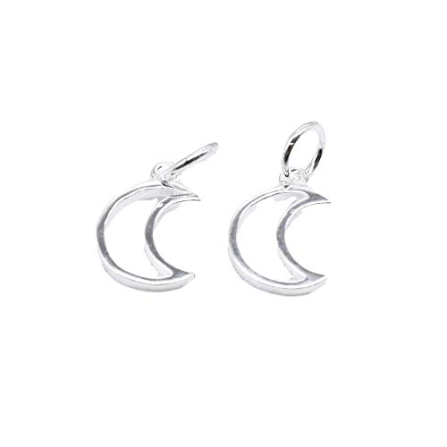 Breloques lune argent sterling 925 pendentif céleste lot de 6 pour fabrication bijoux DIY