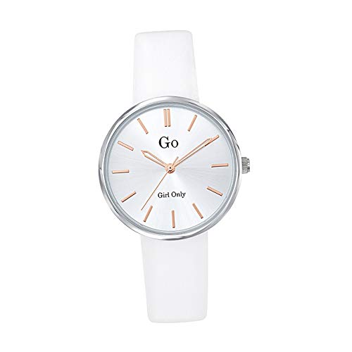Girl Only Reloj de pulsera para mujer GO blanco 699313 Reloj analógico de cuarzo D2UGO699313 un regalo para Navidad, cumpleaños, día de San Valentín para mujer, Correa