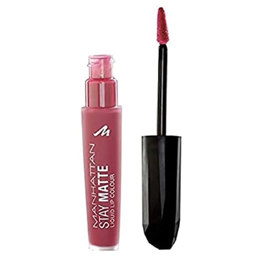 Manhattan Stay Matte Liquid Lip Colour – Matter, wisch- und wasserfester Lippenstift für langanhaltende Farbintensität – Farbe Rosefeller Center 300 – 1 x 5,5ml