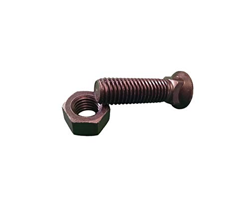 Plow Bolt and Nut for Blades/Cutting Edges - 3/4-10x2 1/2 - Grade 8, Dome Head