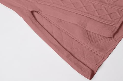 SANGTREE Women's Elastic High Waist Skirt Knit Stretchy Bodycon Midi Sweater Skirt4