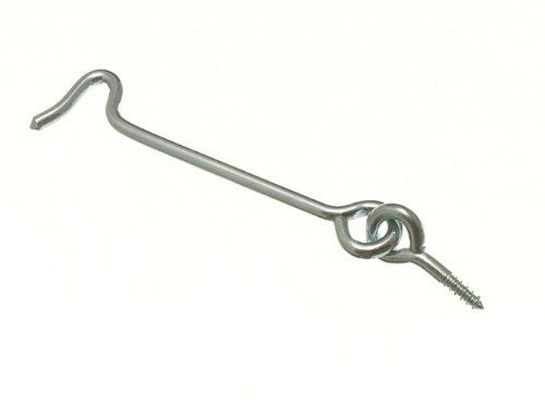 WIRE GATE HOOK AND SCREW EYE 75MM 3 INCH BZP STEEL ( pack of 10 )