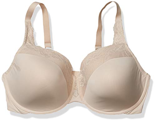 Olga Women's Plus-Size Plus Size Cloud 9 Underwire Contour Bra with Lace Bra, Butterscotch, 44D