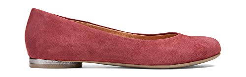 Vionic Women's Jewel Hannah - Ladies Ballet Flats with Concealed Orthotic Arch Support 11 Medium Wine US3