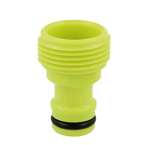 Amig - Adaptador Macho para Unión de Grifo con Manguera - 3/4 - Conexión Rápida y Fácil para Mangueras de Agua - Unión Mediante Rosca - Plástico ABS - Verde Pistacho