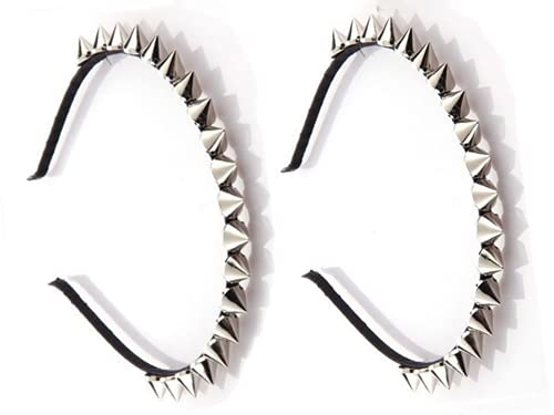 N - A Fulai Duyppy 2 Pack Rivet Punk Spike Headband Studded Headband Party Hair Band Hair Clips For Women cover