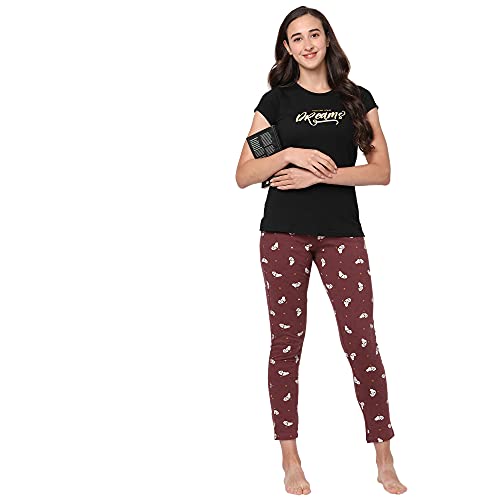 Image of Sweet Dreams Women's Cotton Printed Night Suit Set