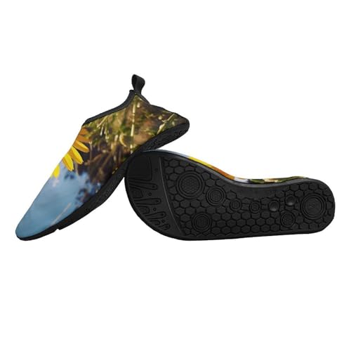 Water Shoes for Women Men Quick Dry Barefoot Shoes Yellow Flower Under The Sun Sport Shoes Beach Aqua Socks for Hiking Swim Surf Yoga Sport2